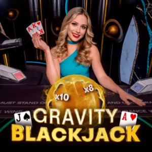 Gravity Blackjack live tafel bij Betsixty casino